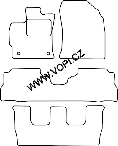 Textil-Autoteppiche Toyota Prius Wagon 7 míst 2012 - 2016 Colorfit (4784)